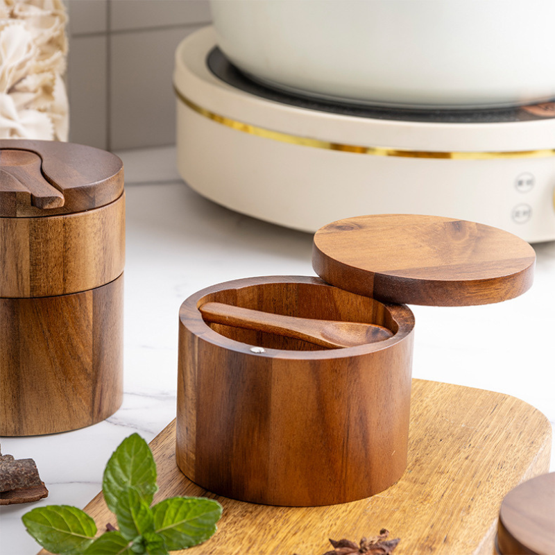 Acacia Wood Seasoning Box