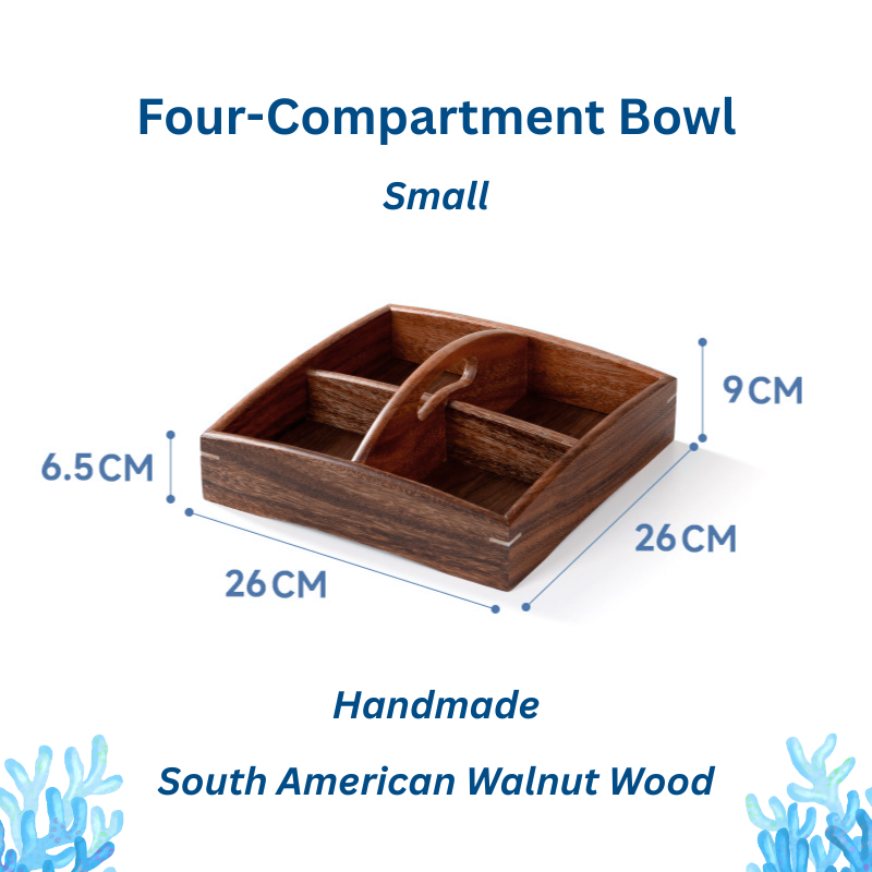 Handmade South American Walnut Wood Fruit Plate
