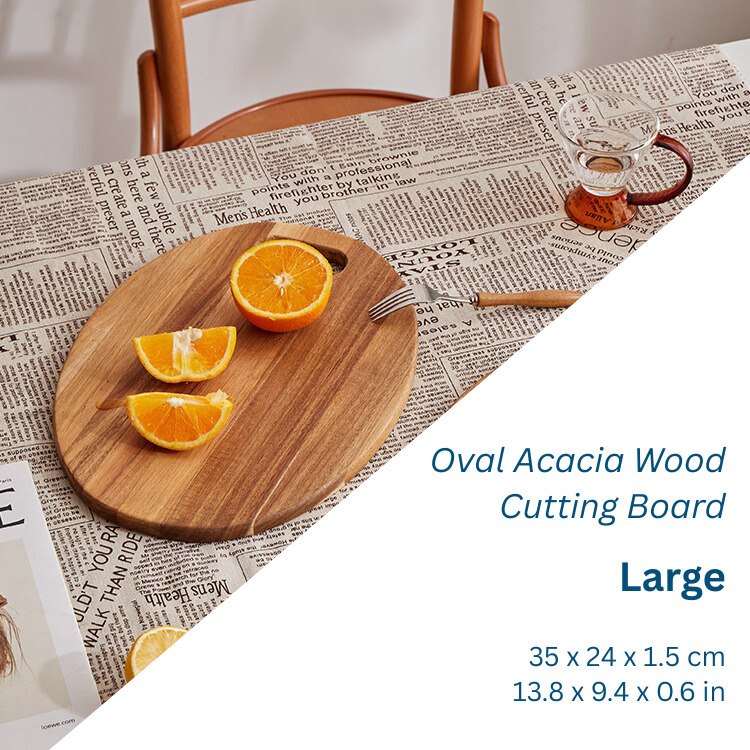 Oval Acacia Wood Cutting Board