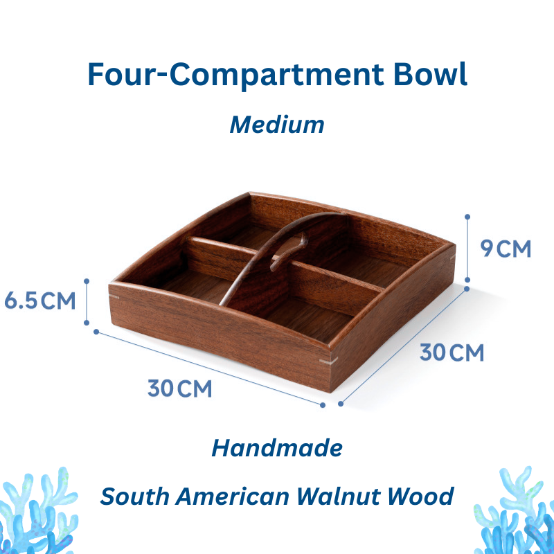 Handmade South American Walnut Wood Fruit Plate
