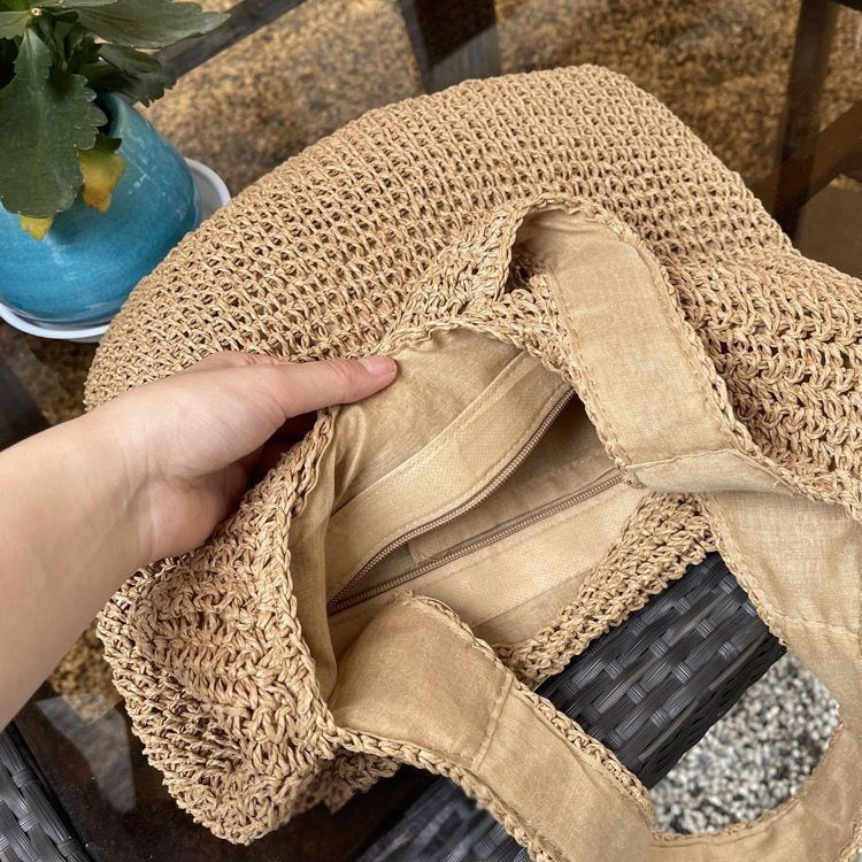 Premium Handwoven Hemp and Straw Bag