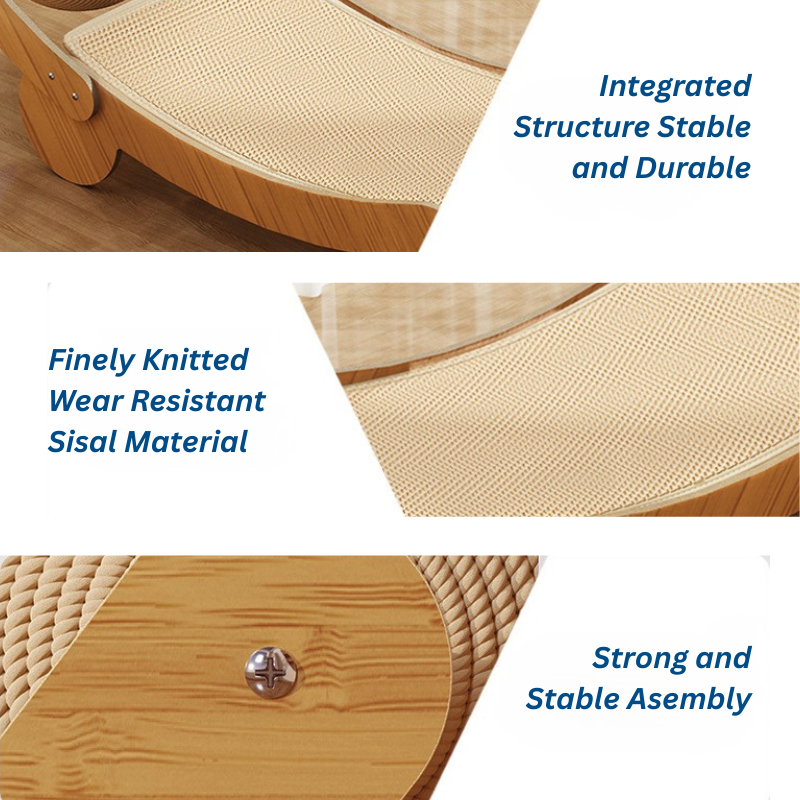 Premium Sisal Cat Scratching Board and Bed - Rolling Ball