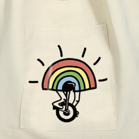 Reusable Canvas Tote Bag Rainbow