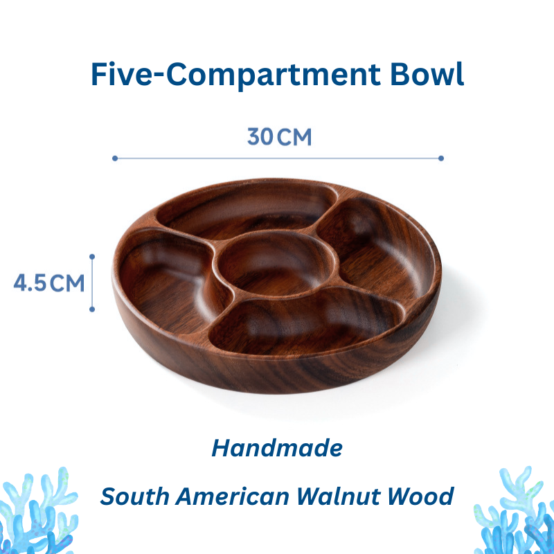 Handmade South American Walnut Wood Fruit Plate