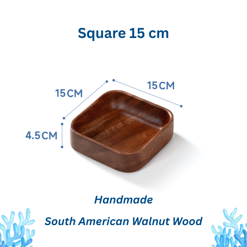 Handmade South American Walnut Wood Fruit Plate