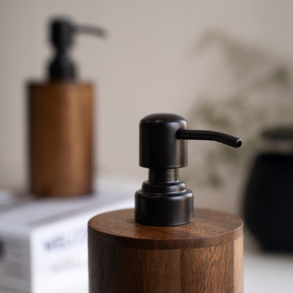 Walnut Wood Bathroom Soap Dispenser
