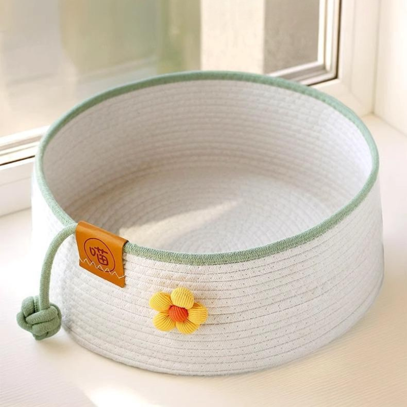 Cotton and Linen Pet Bed Flower