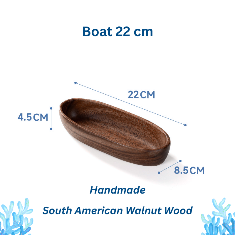 Handmade South American Walnut Wood Fruit Plate