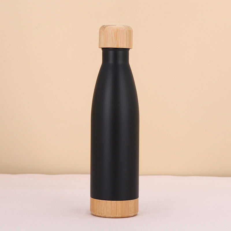Bamboo and Stainless Steel Thermos Bottle