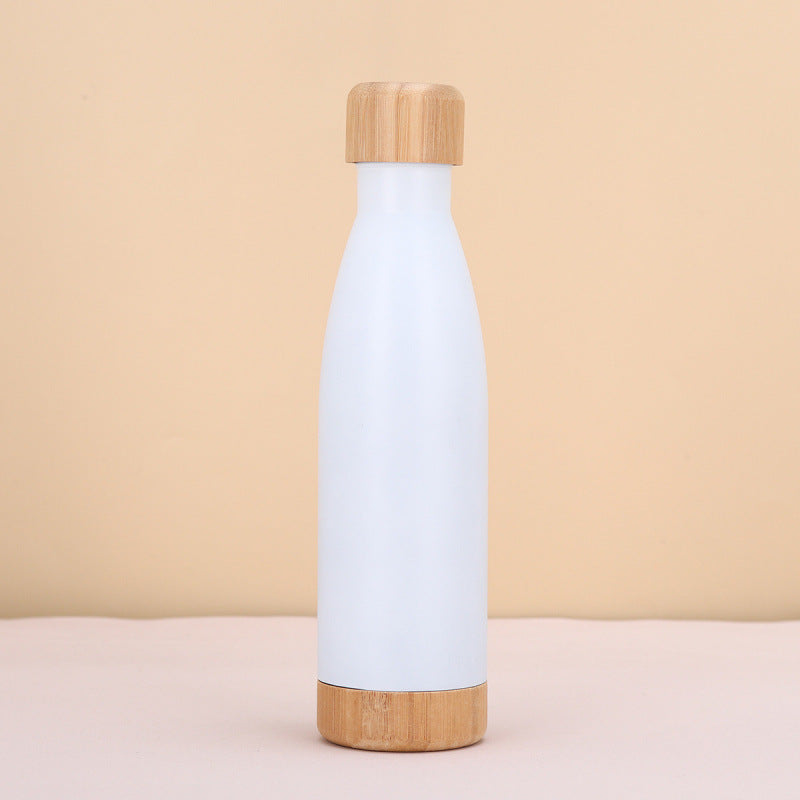 Bamboo and Stainless Steel Thermos Bottle