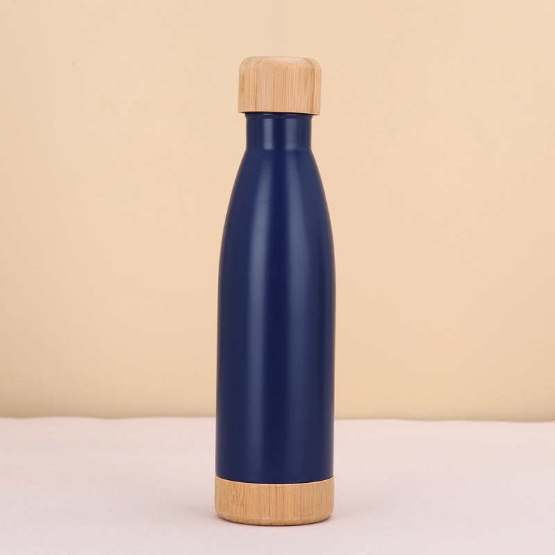 Bamboo and Stainless Steel Thermos Bottle