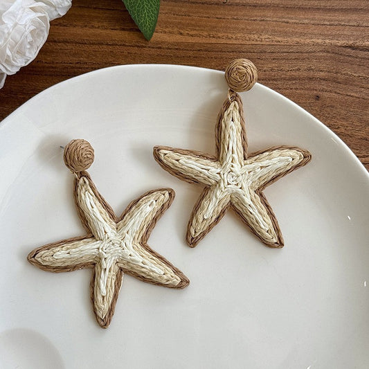 Starfish Rattan Earrings
