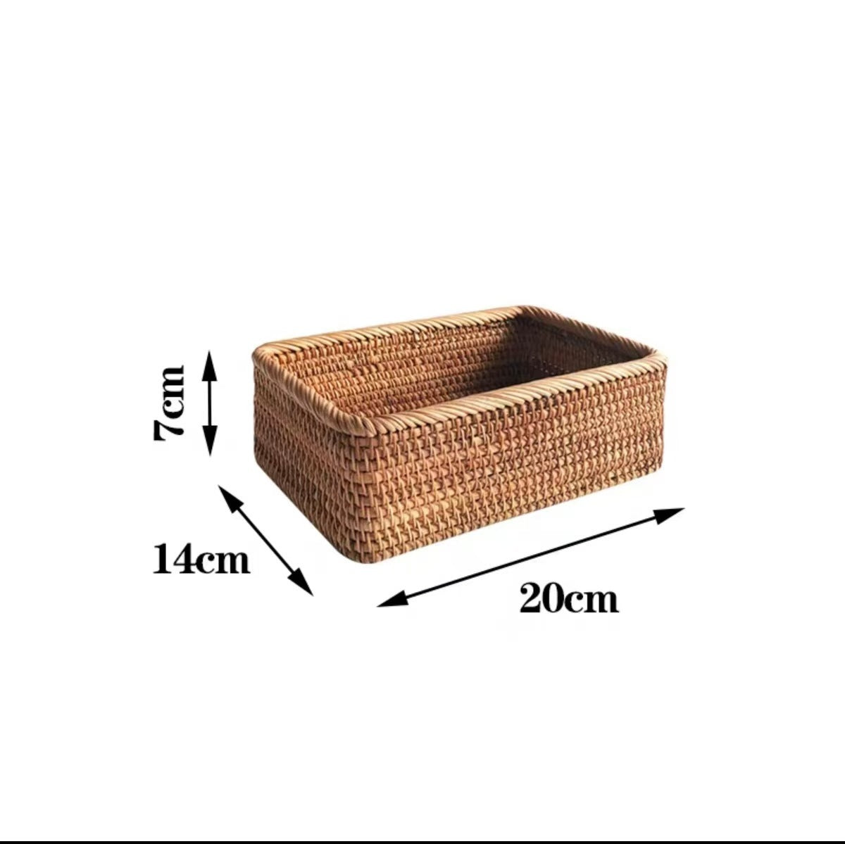 Retro Rattan Storage Basket and Organizer