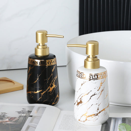 Ceramic Luxury Bathroom Soap Dispenser with Pattern