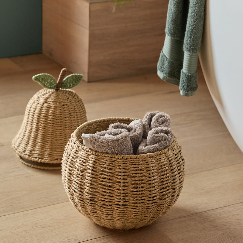 Hand-woven Decorative Apple or Pear Storage Basket