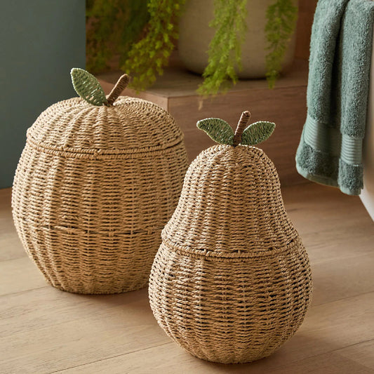 Hand-woven Decorative Apple or Pear Storage Basket