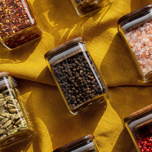Premium Square Glass Seasoning & Storage Jars