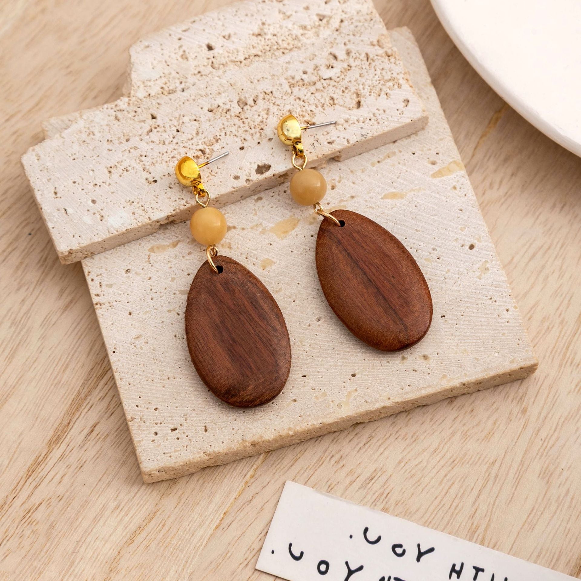 Waterdrop Wooden Earrings