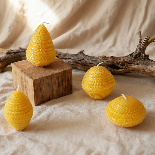 Geometric Beeswax Candles