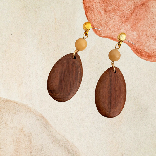 Waterdrop Wooden Earrings