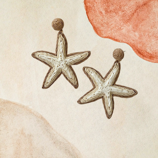 Starfish Rattan Earrings