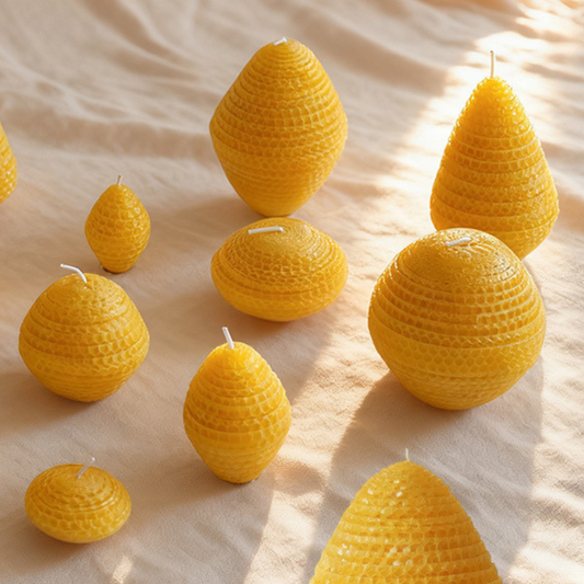 Geometric Beeswax Candles